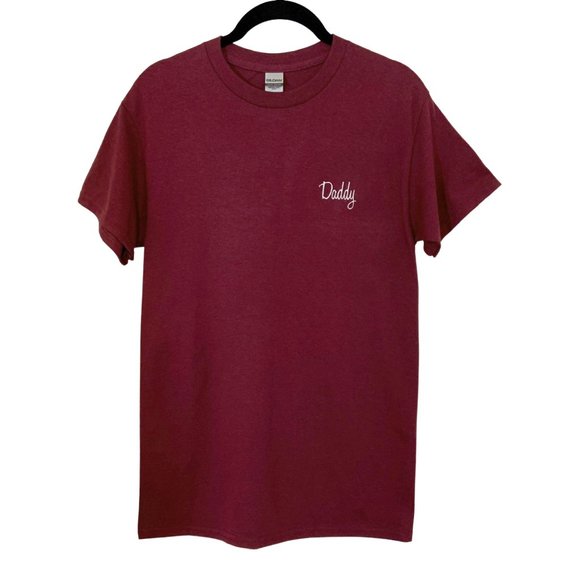 Embroidered "Daddy" Unisex T-Shirt Sizes S/M/L/1X/2X/3X/4X/5X - Picture 2 of 4
